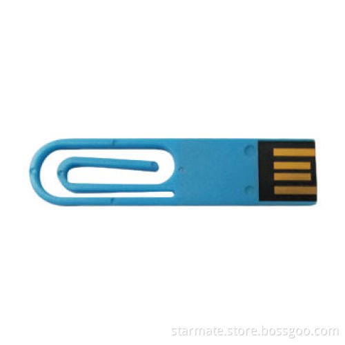 Mini Clip USB Flash Drive, Customized Designs and Colors Available